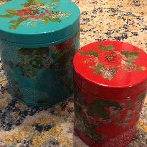 The Pioneer Woman metal canisters